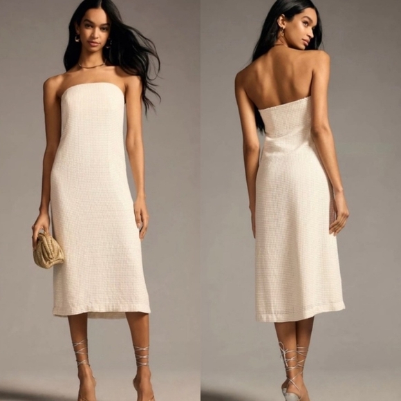 Anthropologie NWT Forever Thet Girl Straplees Slim Midi Dress . - Picture 2 of 16